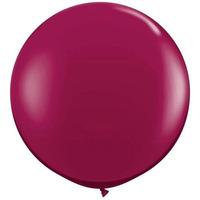 qualatex 3 ft round plain latex balloon sparkling burgundy