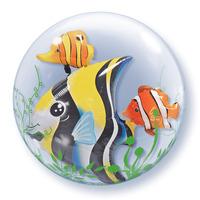 Qualatex 24 Inch Double Bubble Balloon - Seaweed Tropical Fish