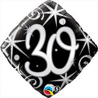 Qualatex 18 Inch Diamond Foil Balloon - 30 Elegant Sparkles & Swirls