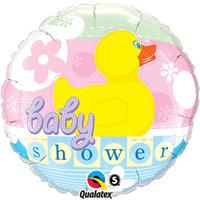 Qualatex 18 Inch Round Foil Balloon - Baby Shower Rubber Duckie