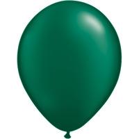 qualatex 11 inch round plain latex balloon pearl forest green