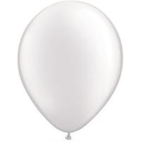 Qualatex 11 Inch Round Plain Latex Balloon - Pearl White