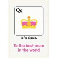 queen alphabet card az1017