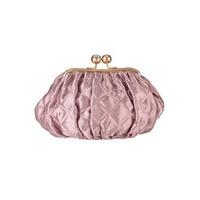 Quilted satin cosmetic bag