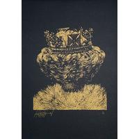 Queens Head - Gold By Nicolas Ruston