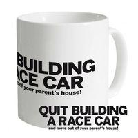 quit building a race car mug