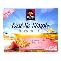 quaker oat so simple strawberry yoghurt morning bar 5 pack