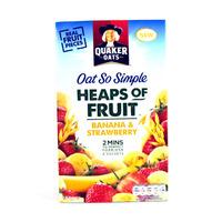 Quaker Oat So Simple Heaps Of Fruits Banana & Strawberry 8 Pack