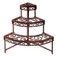 Quarter Round Etagere in Brown