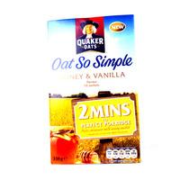 quaker oat so simple honey vanilla porridge 10 pack