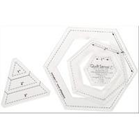 Quilt Sense Hexagons & 60 Degree Triangles-3 Sizes 231816