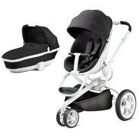 Quinny Moodd White Frame 2in1 Pram System-Black Irony (New 2016)