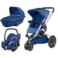 quinny buzz xtra 3in1 pebble travel system blue base new 2016