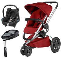 quinny buzz xtra 2in1 travel system with familyfix base red rumour new ...