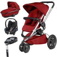 quinny buzz xtra 3in1 travel system with familyfix base red rumour new ...