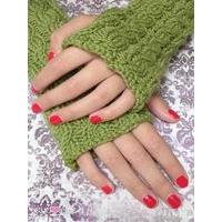 quick cable wrist warmers in ewe wooly worsted 223