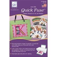 quick fuse iron on mini inkjet fabric sheets white 4x6 10pkg 243718