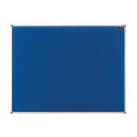 quartet 600x450mm aluminium trim felt board blue 1904069