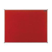 Quartet 900x600mm Aluminium Trim Felt Board Red 1904066