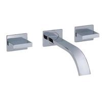 Quadrato Three Hole Curved Spout Wall Mounted High Quality Tap