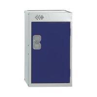 quarto one compartment locker blue door 300mm deep mc00073