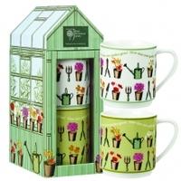 Queens RHS Greenhouse Stacking Mug Pair