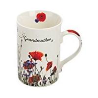Quite Simply Grandmother Mug - Poppy Flower Scene Design 12oz \