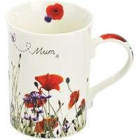 quite simply mum mug poppy flower scene design 12oz mum gift boxed chi ...