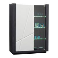 Quatro White Gloss Display Cabinet With LED Light And Glass Door