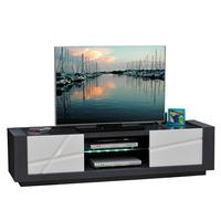 Quatro Large Dark Gray Wooden LCD TV Stand With LED Light