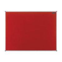 Quartet (900x600mm) Aluminium Trim Felt Board (Red)