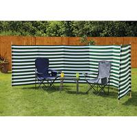 quest shetland 7 pole windbreak with green stripes