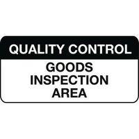 QUALITY MANGMNT LABEL - GOODS INSPECTION AREA MATT VINYL - 38 X 18MM - ROLL OF 1000