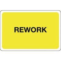 QUALITY MANGMNT LABEL - REOWORK MATT VINYL - 150 X 100MM - PACK OF 10