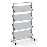 quatro premier brochure stand with steel shelves 12 x a4