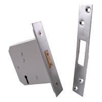 Qube 76mm 3 Lever Interior Deadlock Matt Chrome