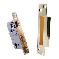 Qube 64mm Bathroom Turn Mortice Lock Brass