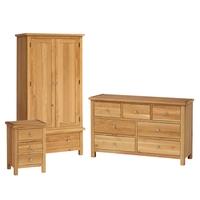 Quercus Oak Gents Wardrobe Bedroom Set