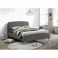 QUEBEC UPHOLSTERED BED in Grey by Birlea - Double