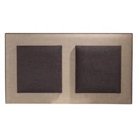 Quatri Upholstered Headboard Suede Chocolate Ivory King
