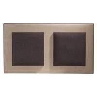 Quatri Upholstered Headboard Suede Chocolate Ivory Single
