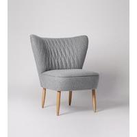 Quin Chair in Light Grey Soft Wool, Light Oak Feet