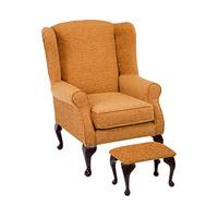 Queen Anne Armchair and Footstool - SAVE £10