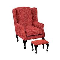 Queen Anne Armchair and Footstool - SAVE £10