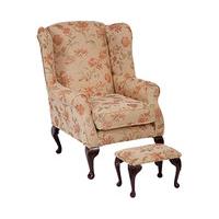 queen anne armchair and footstool save 10