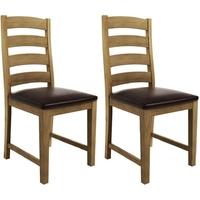 qualita goliath oak dining chair pair