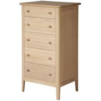 Qualita Hudson Oak Chest of Drawer - 5 Drawer Tall