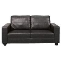 queensbury 3 seater sofa black faux leather