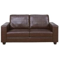 Queensbury 3 Seater Sofa - Brown Faux Leather