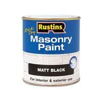 Quick Dry Masonry Paint Black 500ml